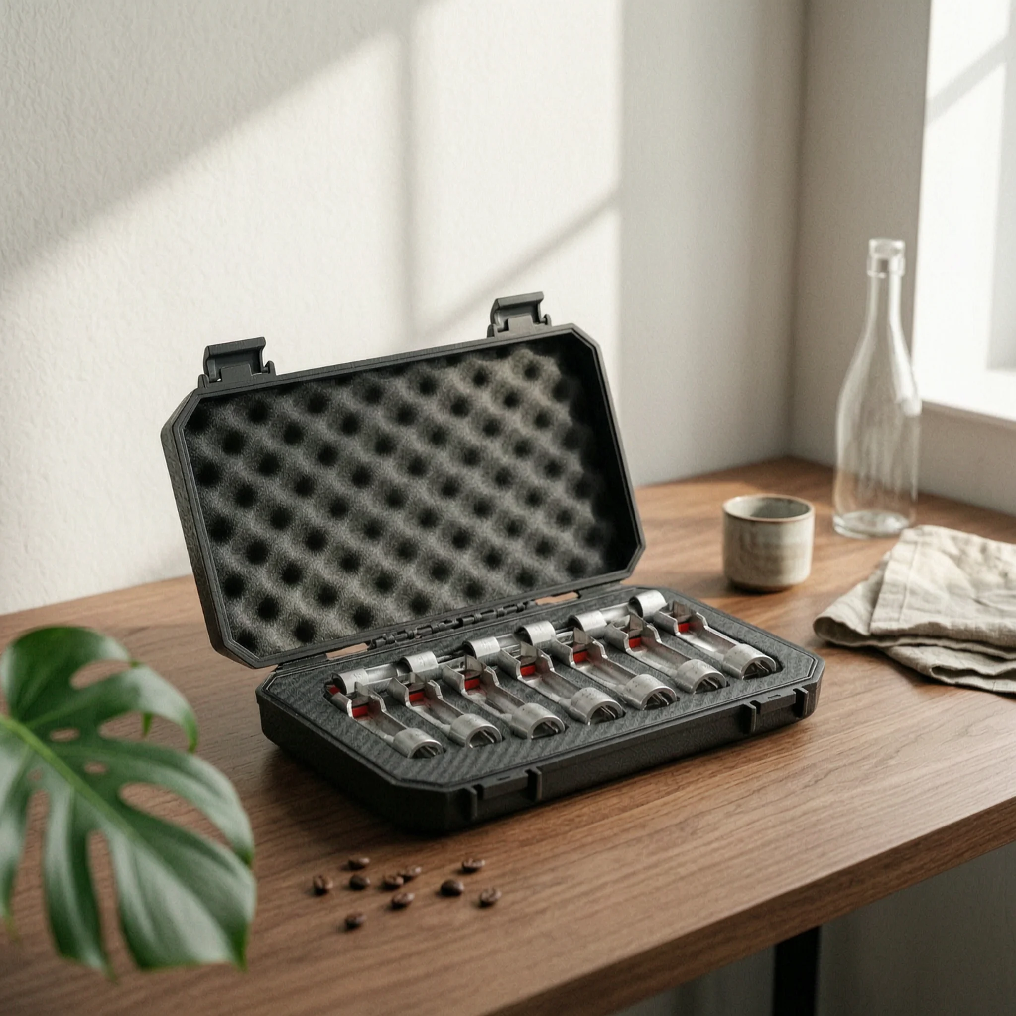 9 Pieces Slotted Socket Set with Case Metric Slotted Socket Set Tool Kit with Storage Case Rust-Resistant Toolbox Long-Lasting