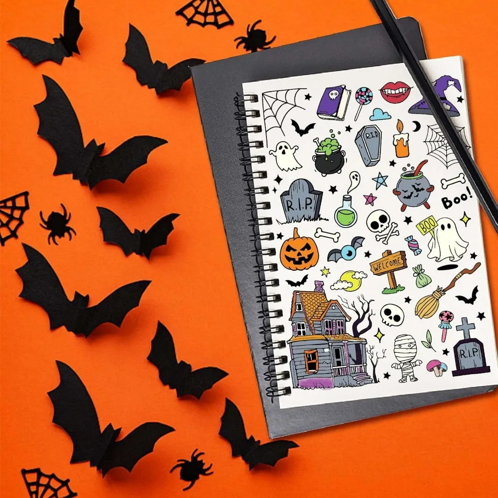 Halloween Ghost Clear Stamps for DIY Scrapbooking Pumpkin Zombie Tombstone Silicone Clear Stamp Seals Transparent Stamps