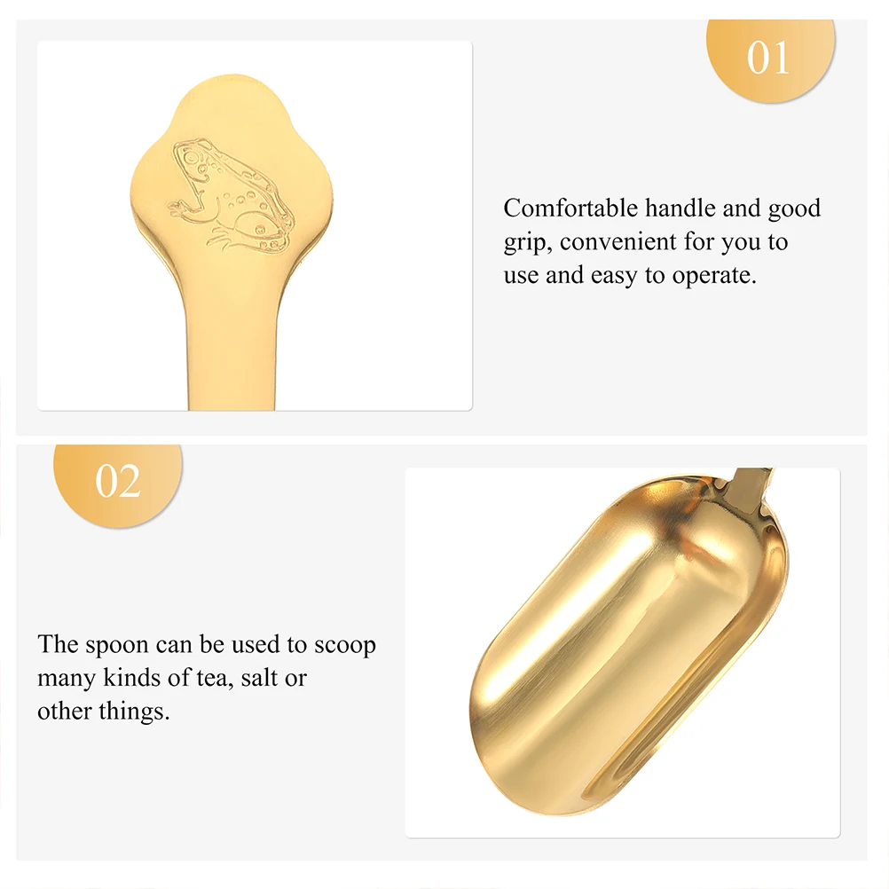 

2 Pcs Stainless Steel Tea Spoon Scoops Bath Salts Multi Function Loose Spoons Coffee Spoon Tea Shovel Kitchen Bar Utensils