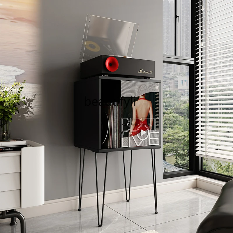 Audio storage cabinet Magazine bookcase, record cabinet Power amplifier cabinet Living room display stand