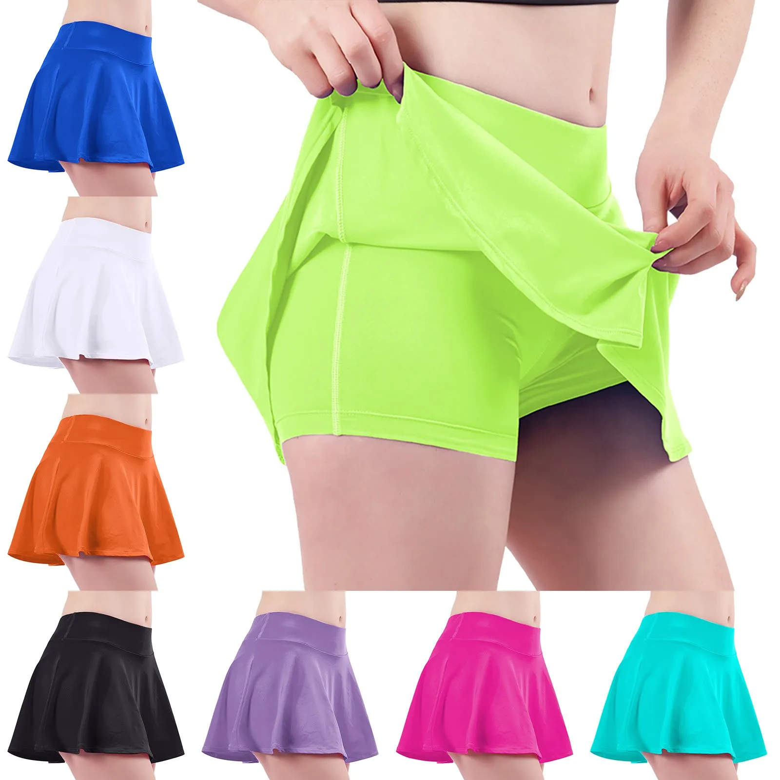 

Women's Two Nude Yoga Skirt Pants Corset Skirt High Waist Womens Tulle Skirt Long plus Size Jean Skirt School Girl Skirts