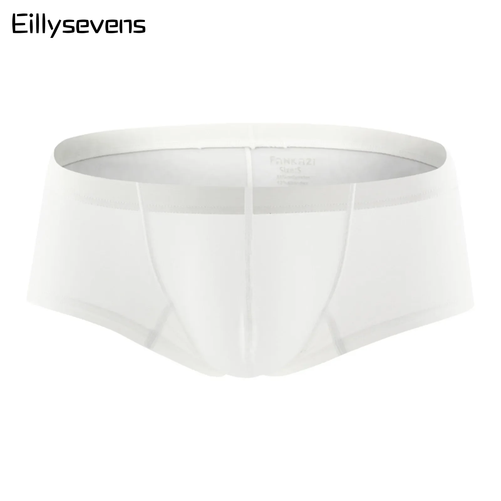 กางเกงบ็อกเซอร์เอวต่ำสำหรับผู้ชายกางเกงบ็อกเซอร์ขาขนาดเล็กลำลองสีพื้นเรียบง่ายยืดหยุ่นสูงแบบบางและเบาสำหรับผู้ชาย