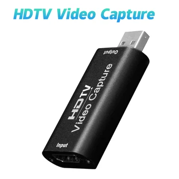 HD 4K 비디오 캡처 카드, USB3.0 2.0 HDTV 비디오 그래버 레코드 박스, PS4 게임 DVD 캠코더 카메라 녹화 라이브 스트리밍용