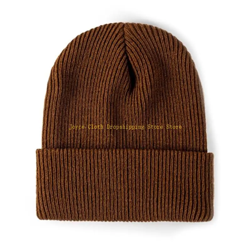 Winter Chunky Cable Knit Hats Warm Knitted Wool Cap Ski Casual Cap Unisex Beanie Hat for Men and Women for Ideal Winter 10CD