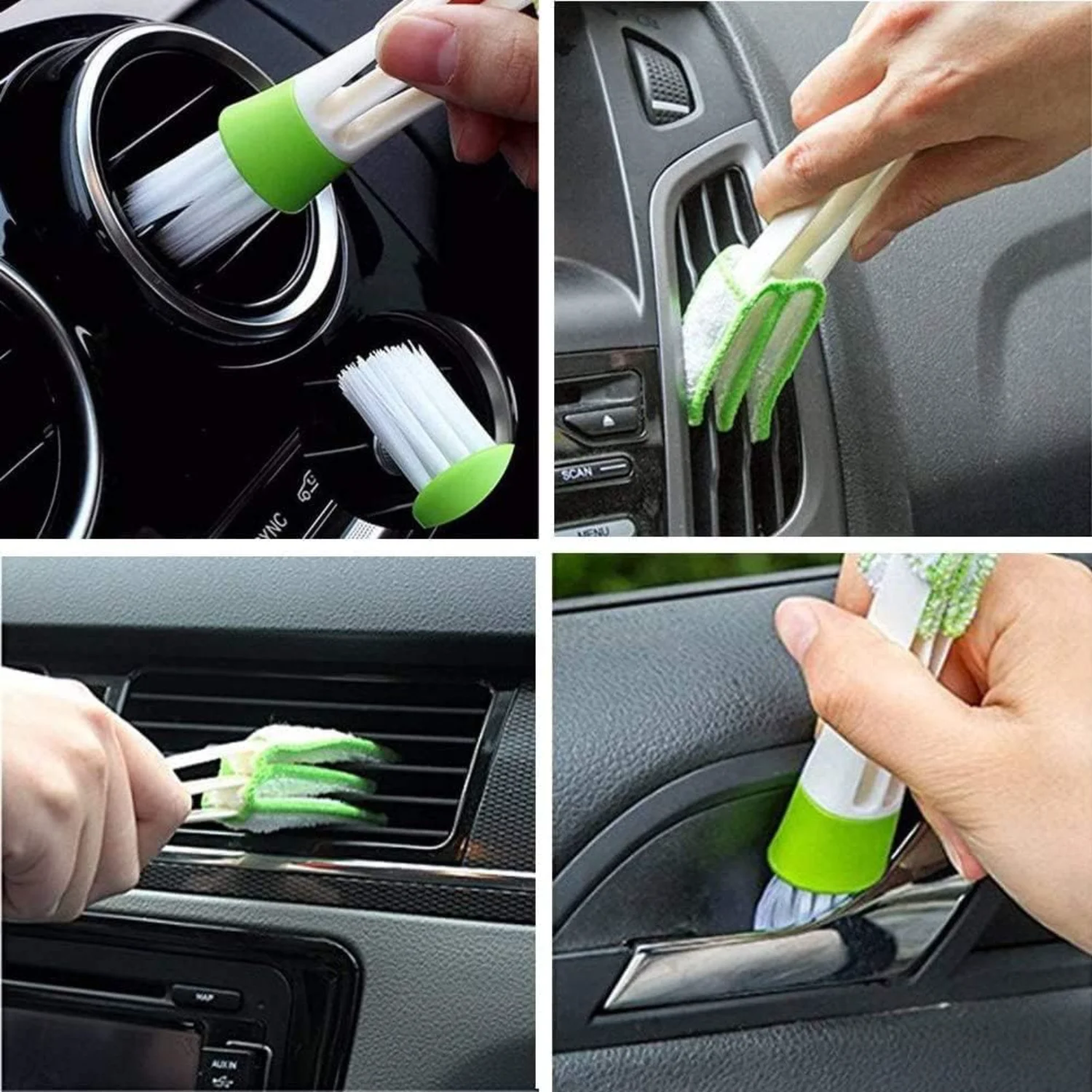 Duster for Car Air Vent Set of  Automotive Air Conditioner Brush & Cleaner Cloth, Dust Collector Cleaning Tool for Keyboard Wind