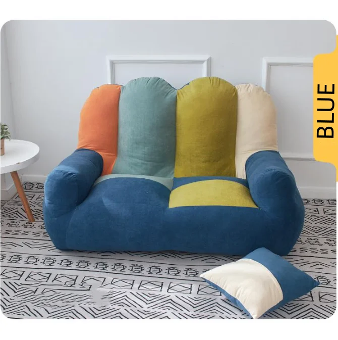 Großhandel Regenbogen modernen Samt Sofa Stuhl nach Hause Wohnzimmer Schlafzimmer Sessel faul Sofa Freizeit stühle Kinder Freizeit