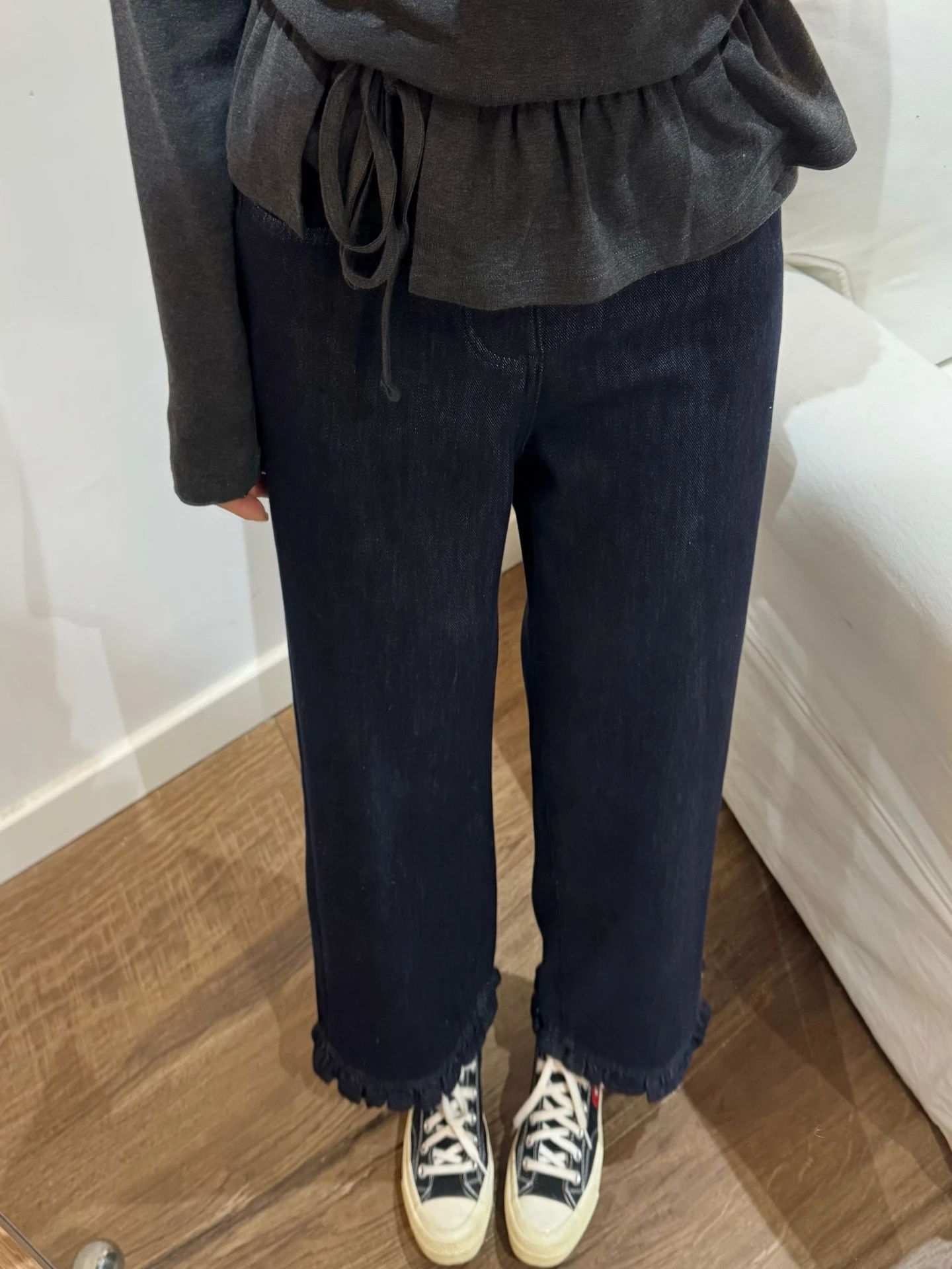 

Джинсы женские East Gate с высокой талией, утепленные, укороченные, свободного кроя, темно-синие, зимние, модные, матовые, для стройности