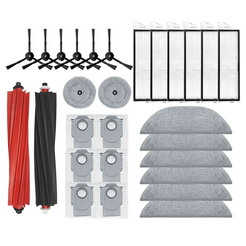 

【Популярные товары 2026】Аксессуары для робота-пылесоса Roborock S8 MaxV Ultra: основная и боковые щетки, насадки для влажной уборки, HEPA-фильтры, мешки для сбора пыли