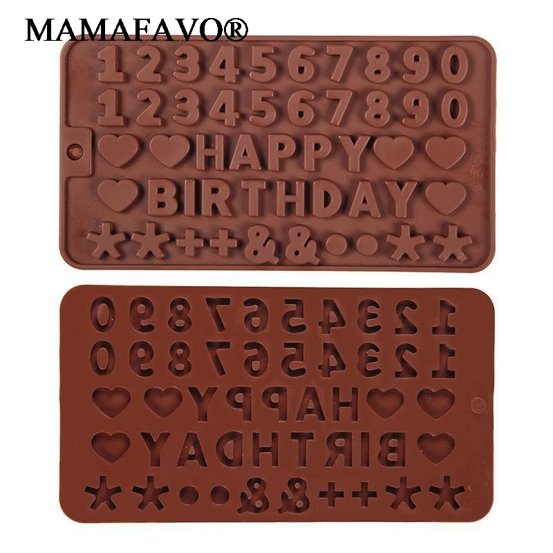 New Arrival Letter And Numbers Cake Mold Fondant Cake Molds Soap Chocolate Mold For The Kitchen Baking Cake Tools D546