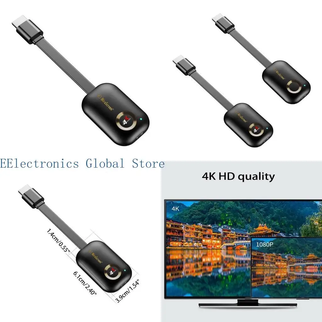

462B 2.4G 4K 1080P Wireless WiFi Display Dongle Mirroring Adapter