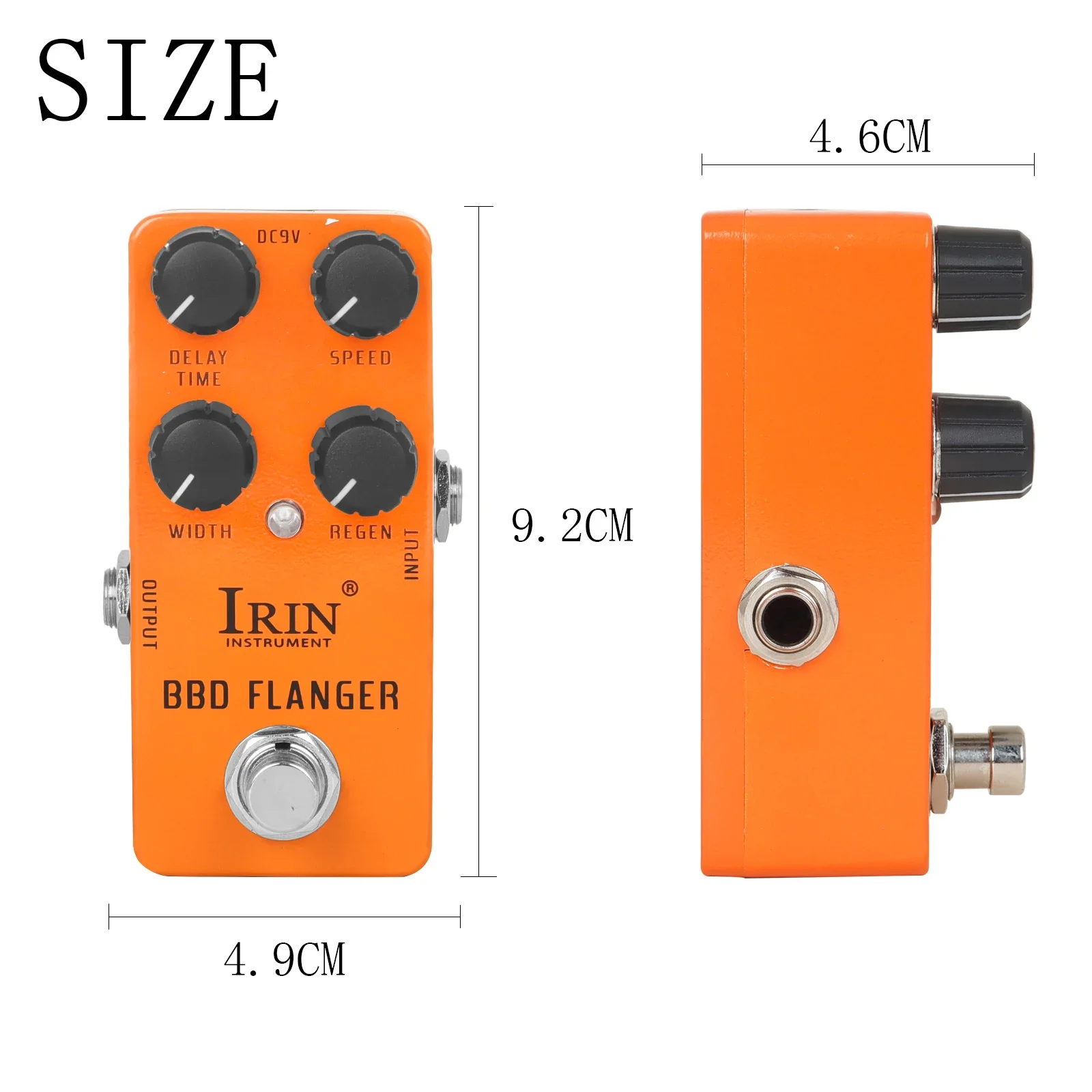 IRIN-RS-08 Pedal de Efeito de Guitarra Elétrica, True Bypass, Mini, Single, Bb, Flanger, Acessórios, Peças