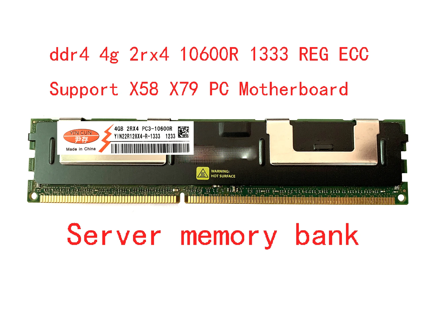 

Server Memory DDR3 4GB 2RX4 ecc reg 1333 1600 1866MHz DIMM RAM supports X58 X79 LGA 2011 motherboard 14900 12800