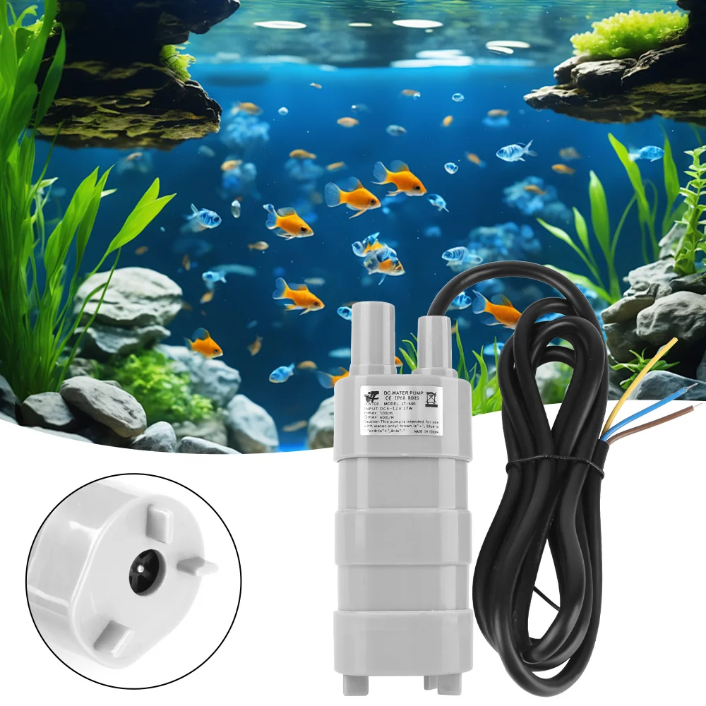 For Fish Tank Change Caravan Camping Garden Submersible High Flow Pump 5m/16.4ft Submersible Pump Home Water Pump 15W DC 12V