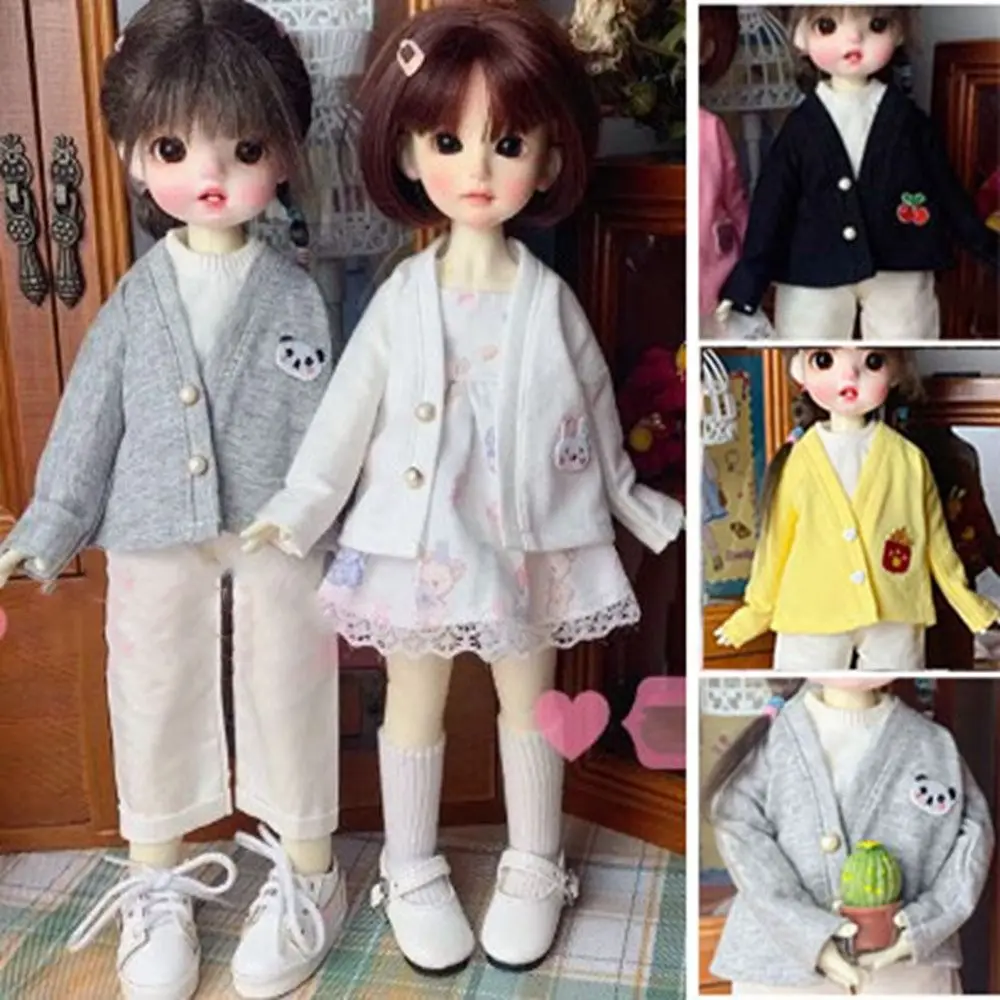 Tops elegantes hechos a mano nuevos, abrigo informal de algodón a la moda, ropa, accesorios DIY, cárdigans bonitos de dibujos animados para muñecas BJD 1/6 de 30cm