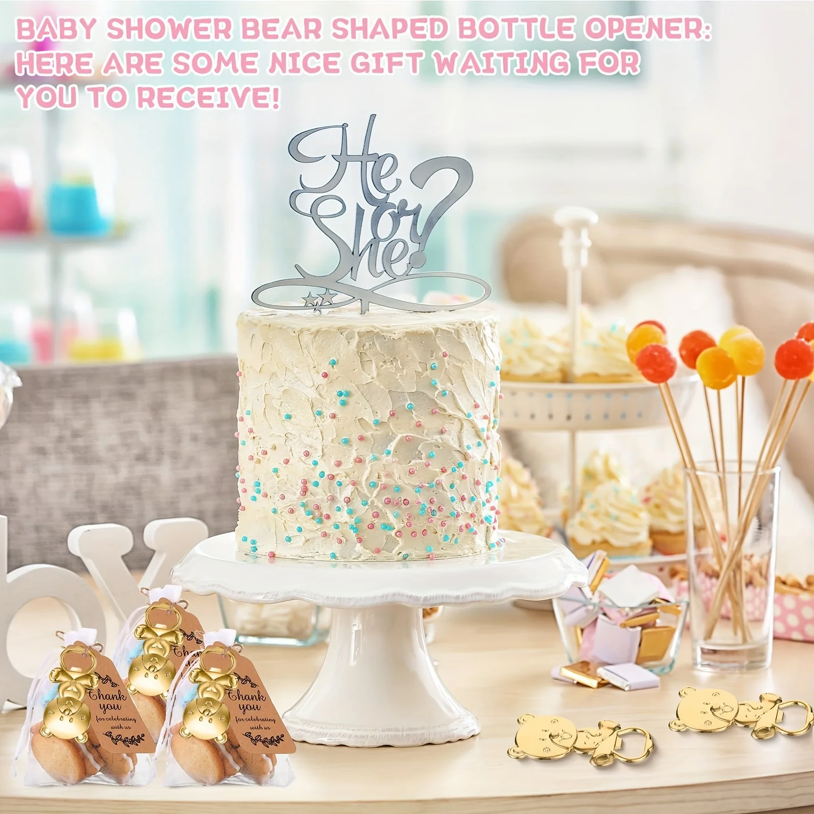 20 Stück/5 Sets Bärenförmiger Flaschenöffner für Partys, DIY-Geschenke und Hanfseile – geeignet für Geburtstage, Halloween und Hochzeiten – Detail 5
