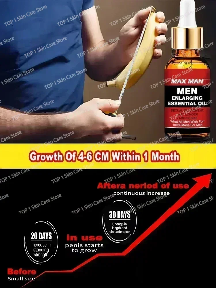 Natural men's essential oils enhance penile erection, boost male confidence, and make your partner happier