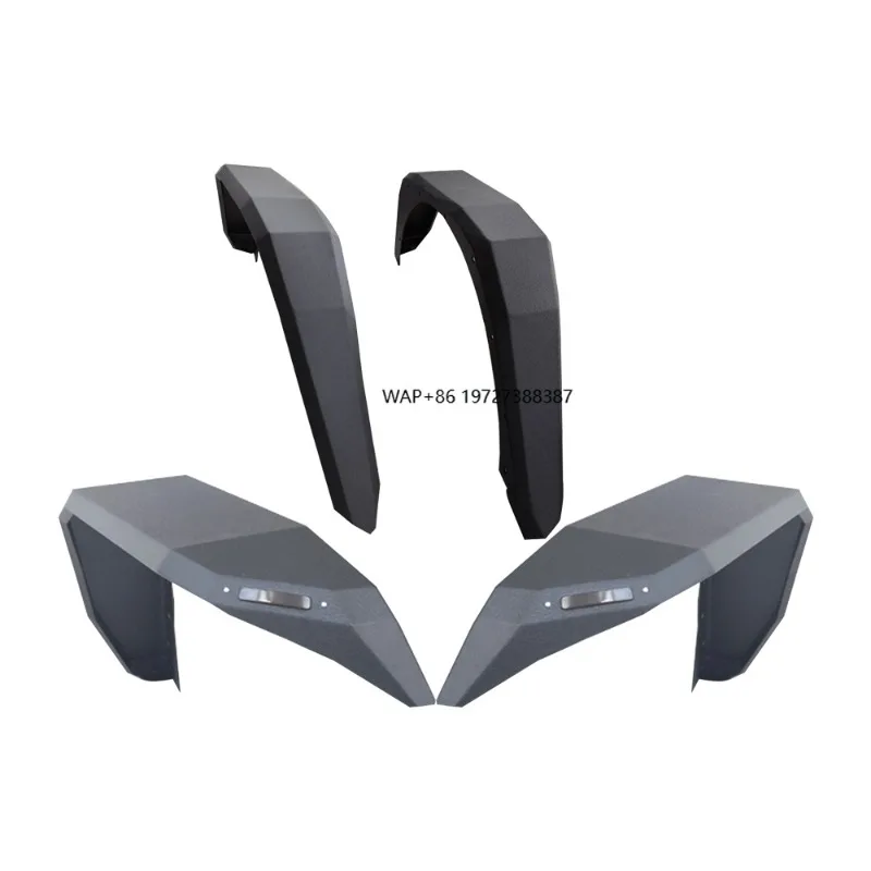 Aluminum Alloy Black Fender Flare 4pcs Wheel Eyebrow for Wrangler JL 2018+ JL1143