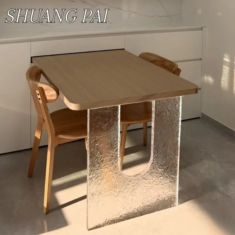 Acrylic table legs suspended dining t foot bracket