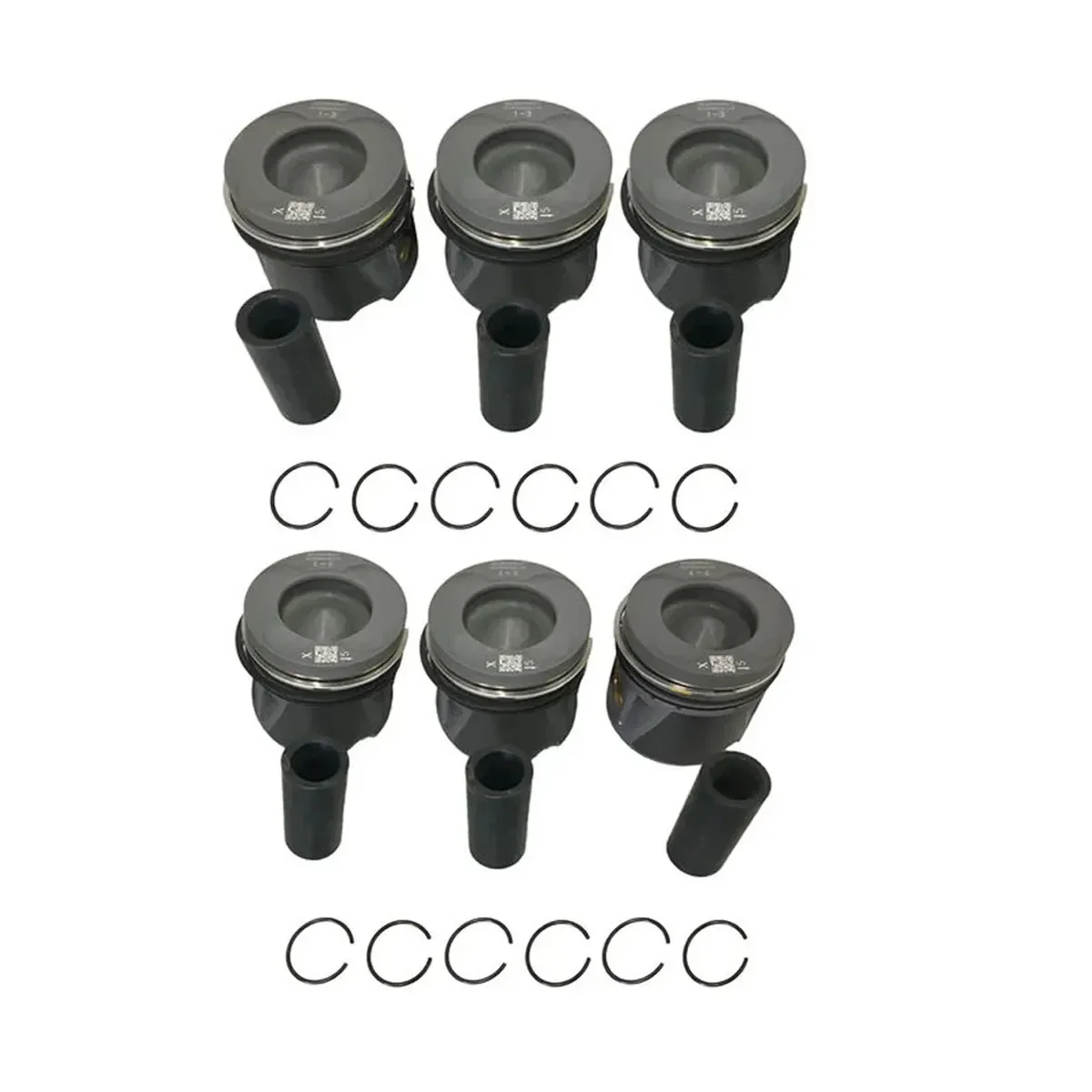 

6pcs A6420307617 A6420308217 Piston with Rings Set 83mm For Mercedes-Benz OM642 3.0L V6 Diesel piston engine