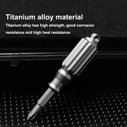 Efficient Titanium Alloy Screwdriver Pocket Screw Driver High Hardness S2 Steel Bit Wear-Resistant Screwdrivers for Home Repair