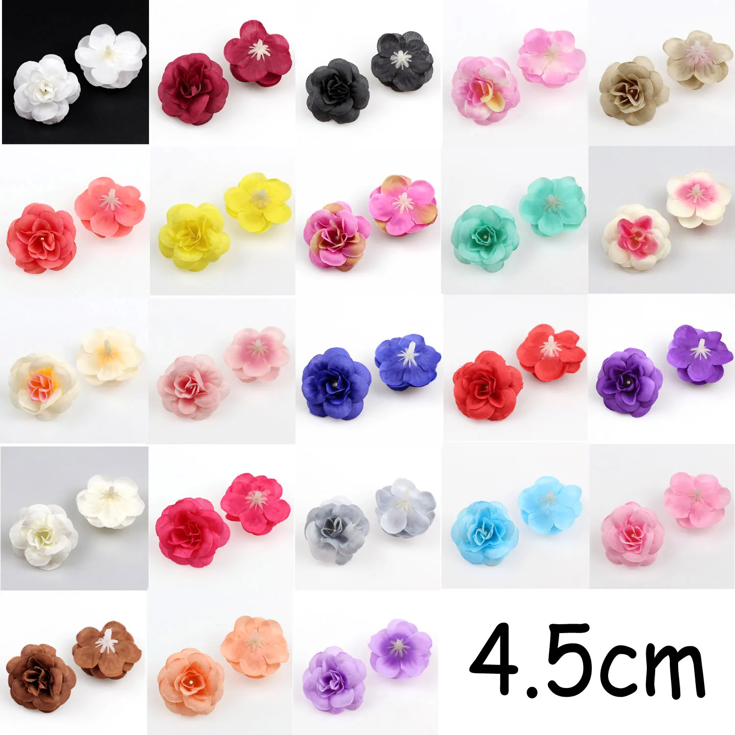 23Colors Artificial Silk Flower Head Rose Bulk For DIY Crafts Wedding Home Garland Corsage Hairclip Decor Accessories