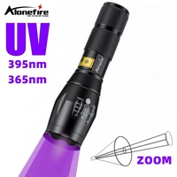 E17 Zoom UV LED Flashlight 365nm 395nm Invisible Ink Marker Cat Dog Urine Tinea Ore Money Scorpion Fluorescence Light Detection