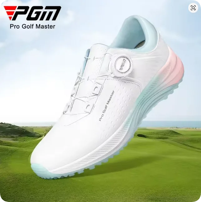 

PGM Женские туфли для гольфа XZ416 Летние водонепроницаемые кружевные противоскользящие и удобные спортивные кроссовки с ручкой