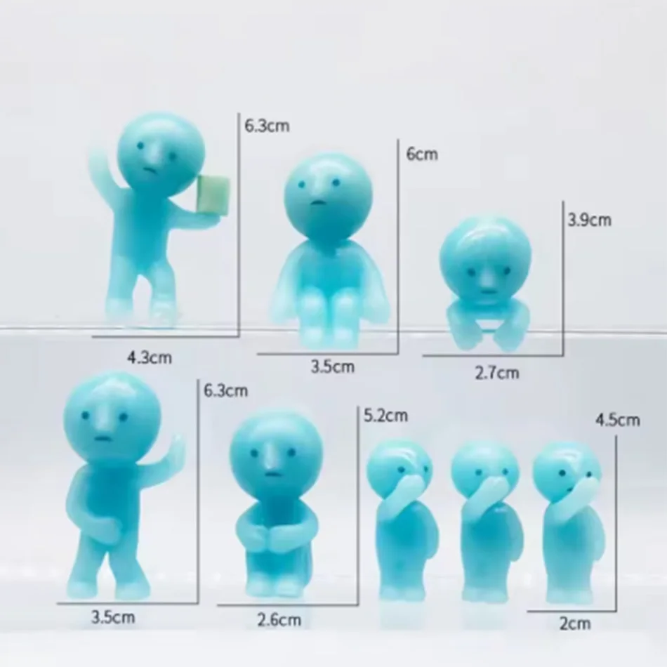 Surprise Gift Smiski series multiple doll green noctilucent mysterious box blind action figures decoration table model for toy