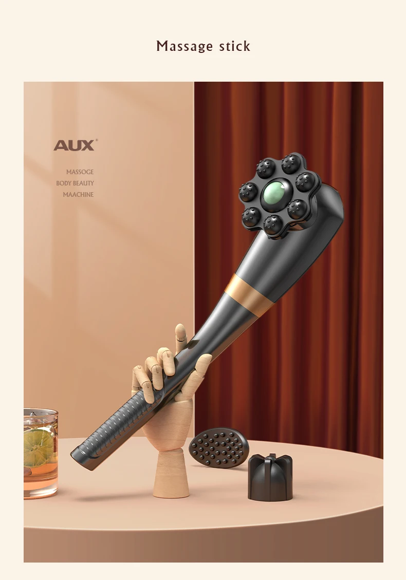 AUX دولفين عصا تدليك الكهربائية المحمولة الضرب الكتف العمود الفقري العنقي الخصر الظهر الجسم كله ميريديان هزاز #6