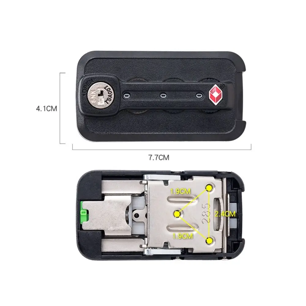 TSA 3 Digit Combination Lock Anti theft Lock Catch Suitcase Luggage Coded Lock Padlock Security Tool Customs Password Lock