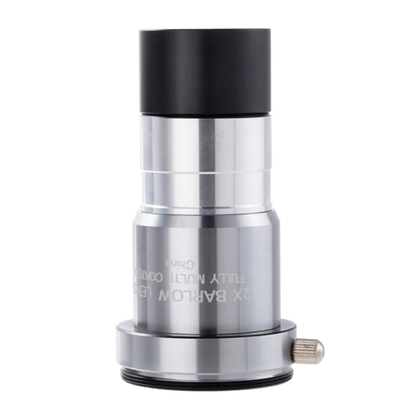 صغيرة ومحمولة 2x Barlow Lens التصميمات البصرية العدسة ترقيات العدسة للملاحظات الفلكية الواضحة x7jc