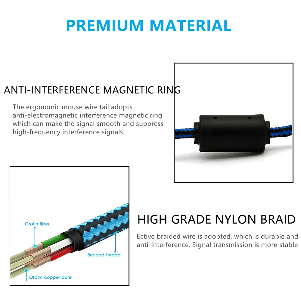 Mouse verticale ergonomico USB Plug cablato destro Mouse da gioco per Computer Mouse ottico da 1.8m di lunghezza del Mouse ottico per PC portatile