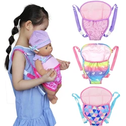 Doll Backpack for 43cm Baby Dolls Newborn Mini Carry Bag Baby Born Doll Accessories Children's Bag With Straps Birthday Gift