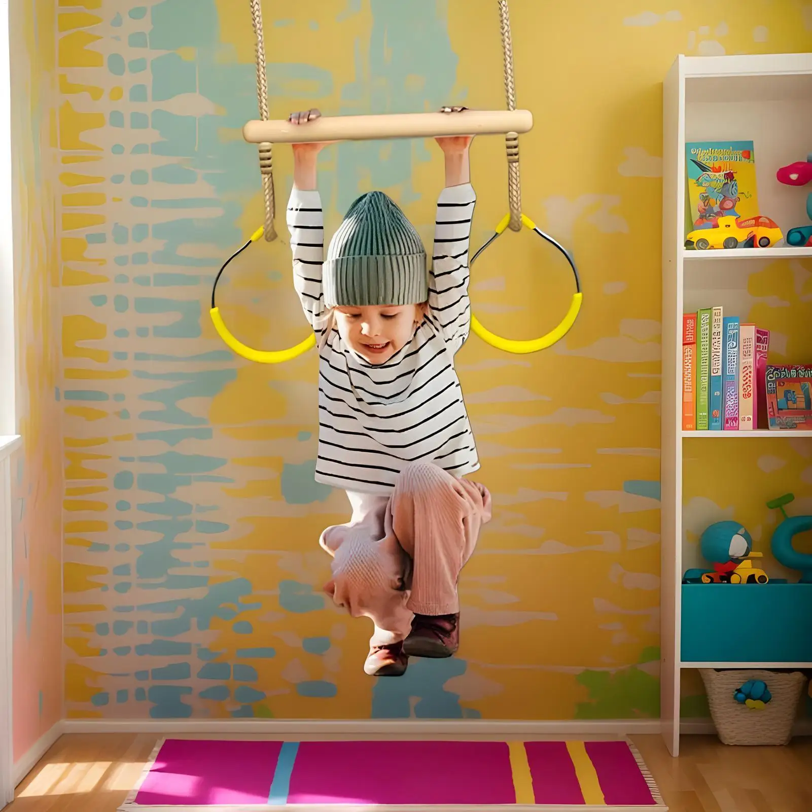 Trapeze Swing Jungle GYM ปีนเขายิมนาสติกแหวนลิงอุปสรรค BALANCE เกม Sensory สนามเด็กเล่นอุปกรณ์สําหรับวัยรุ่น
