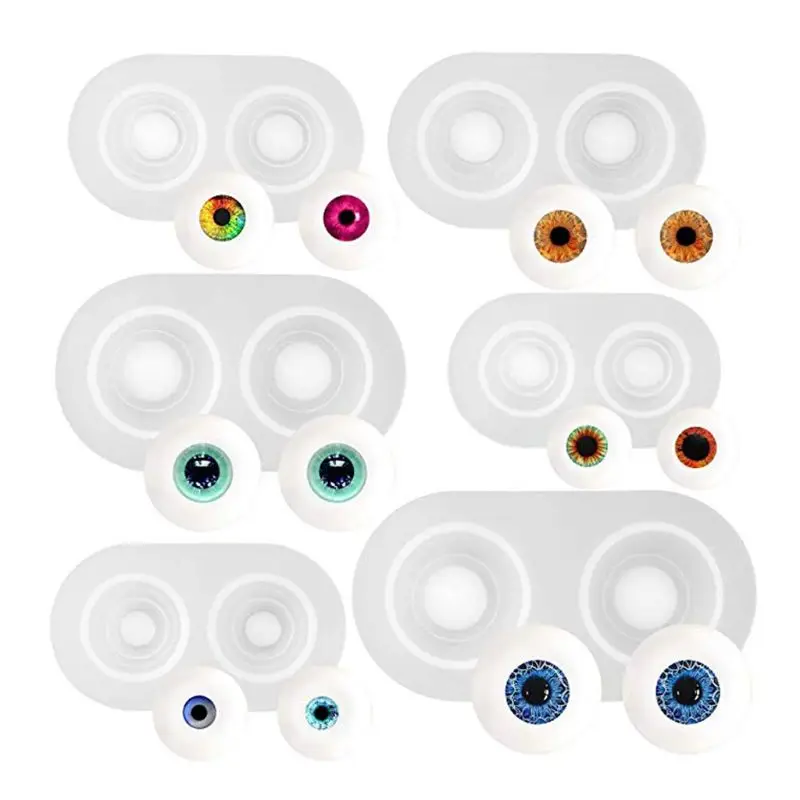 Clay Cartoon Doll Element Eye Bead Silicone Mold DIY Polymer Clay Animation Character Eye Making Tools Handmade Craf