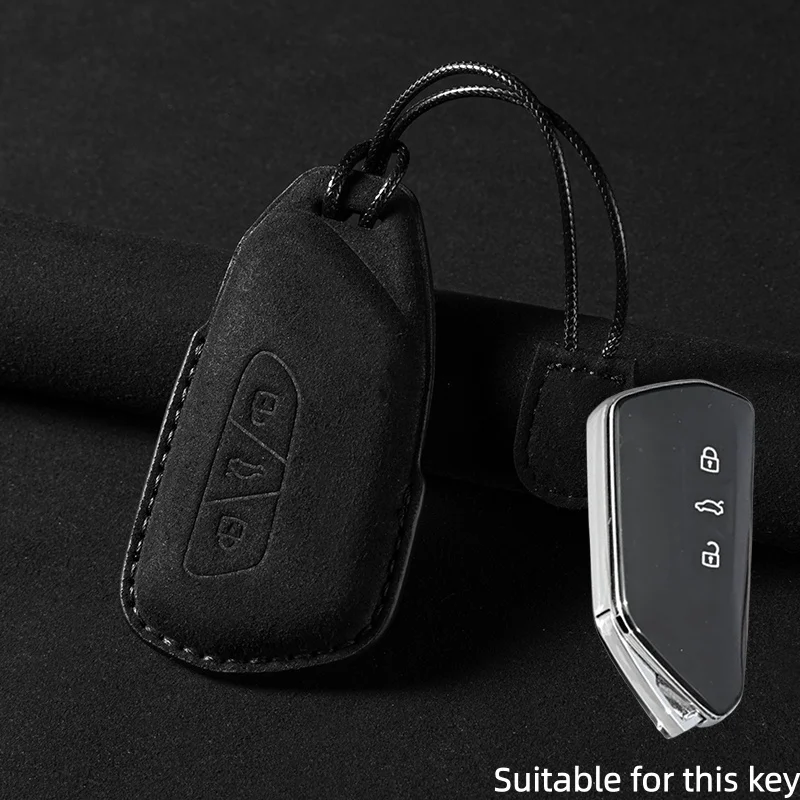 حافظة مفاتيح السيارة الجلدية لسيارة Volkswagen VW Golf 8 MK8 ID.3 ID.4 لسكودا اوكتافيا A8 مقعد كوبرا فورمينتور ليون MK4 تاراكو 2020 2021 #5