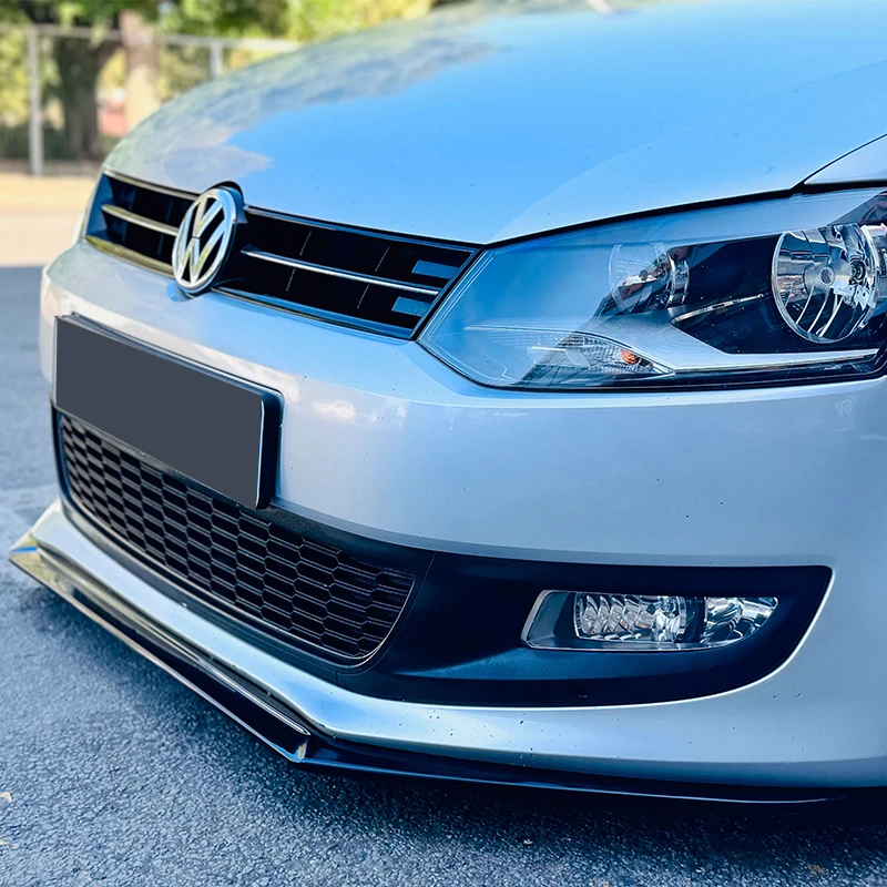 Dla VW POLO MK5 6R 6C TDI TSI 2009-2018 Przedni zderzak samochodowy Spoiler Przednia osłona wargi Osłony Bodykit Tuning 2szt.