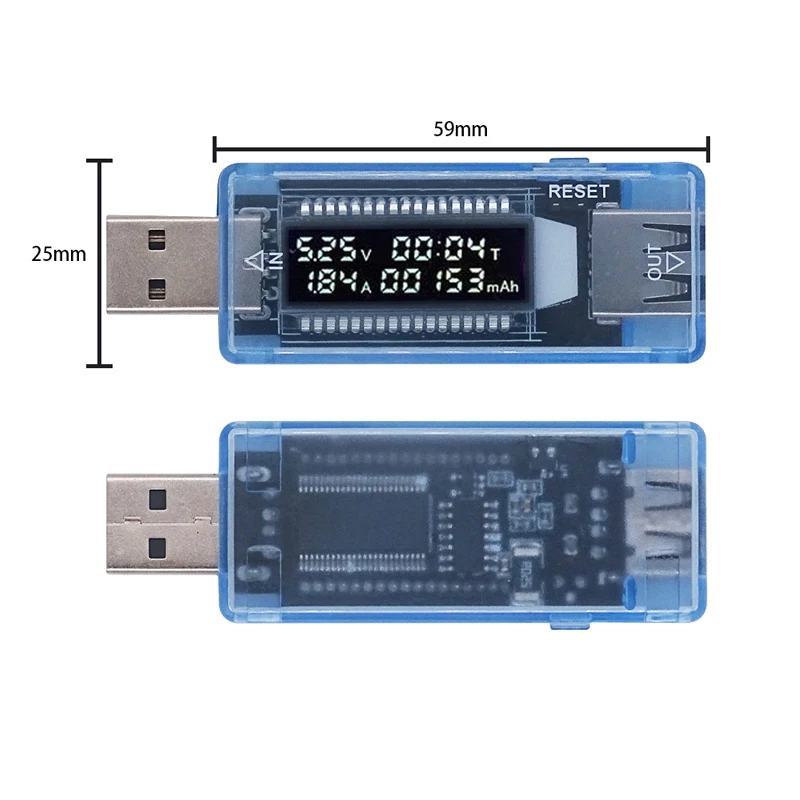 Spannungsmesser Strom Spannung Kapazität Batterietester USB Volt Strom Spannung Arzt Ladegerät Kapazitätstester Messgerät Power Bank
