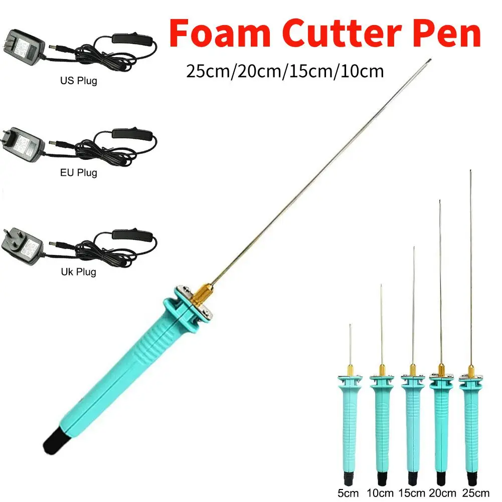 25-5cm Foam Cutter Pen Hot Wire Cutter Pen US/EU/UK Plug Heat Cutting Engraving Pen Fast Heating for Styrofoam Foam Cutting