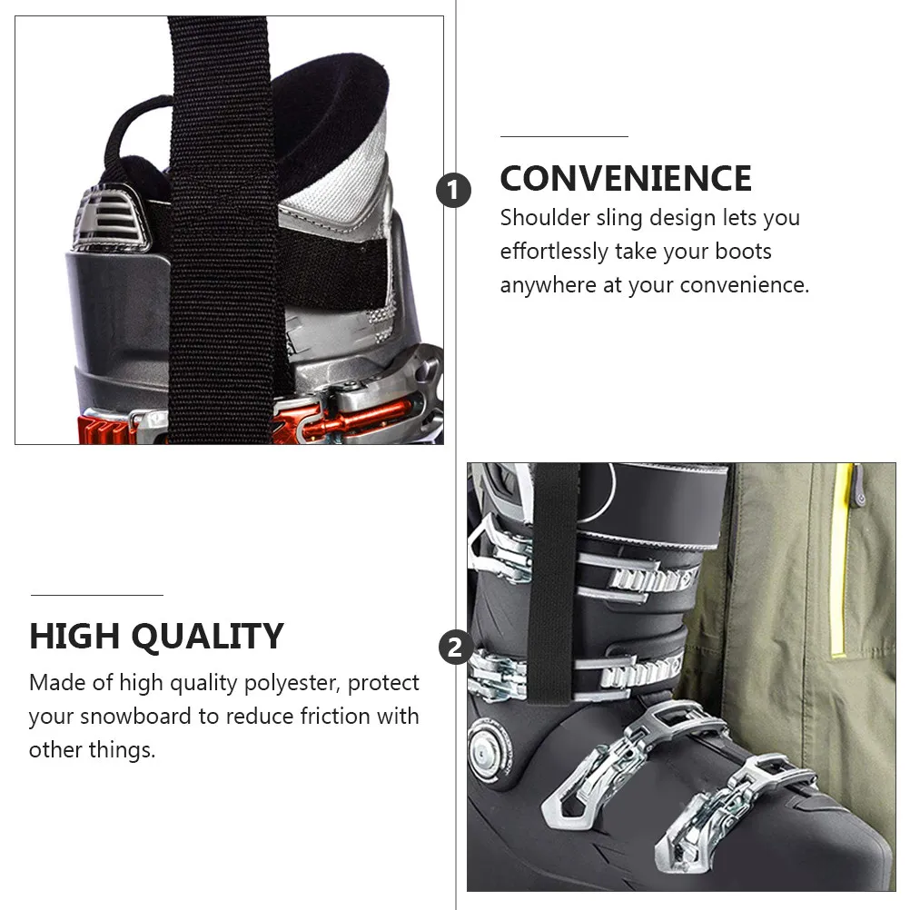 

Комплект из 4 регулируемых лямок для переноски лыж, надежные ремни для сухих ботинок, идеально подходят для катания на лыжах, сноуборде и поездок на работу