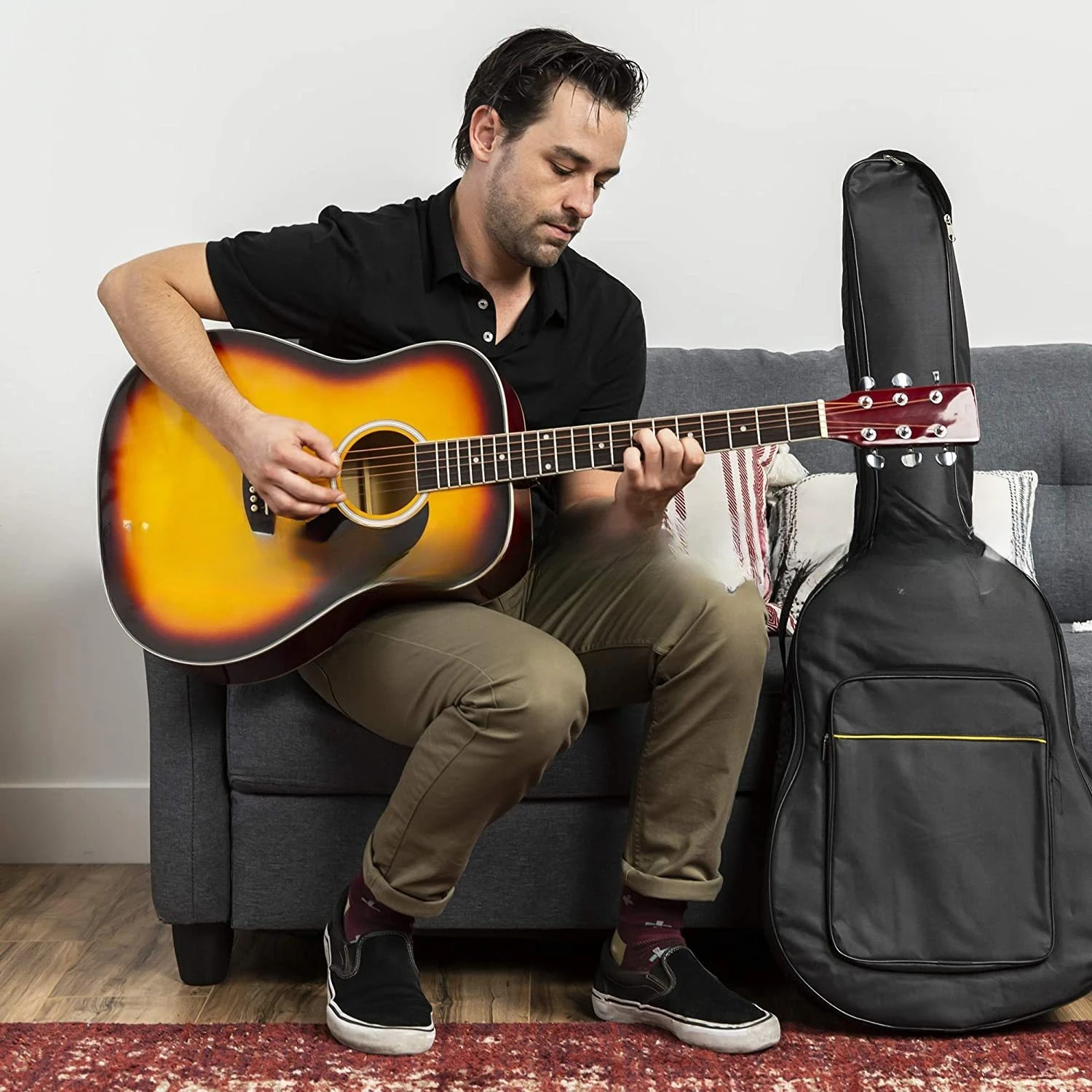 

Factory Direct Sales 41-inch Student Adolescent Adult Beginner Entry Advanced Playing Linden Edged Folk Guitar