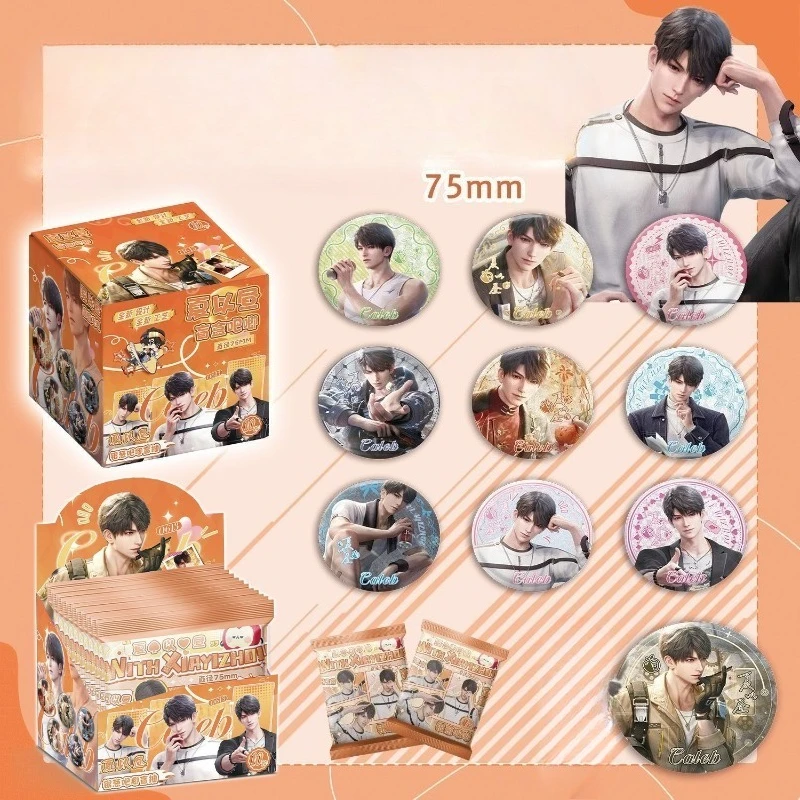 Love and Deep Space Sylus Caleb Bar Corner Box Hochwertige Cartoon-Figur-Peripheriegeräte 75 mm Weißblech-Brosche Blind Draw-Abzeichen