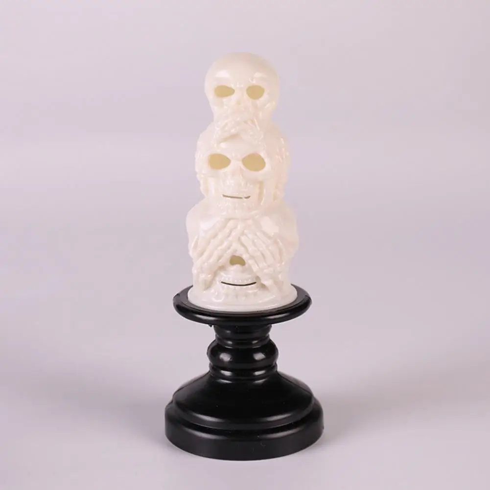 Halloween Night Light Unique Halloween Tabletop Decoration Halloween Led Skull Night Light Resin Decorative Candle for Spooky