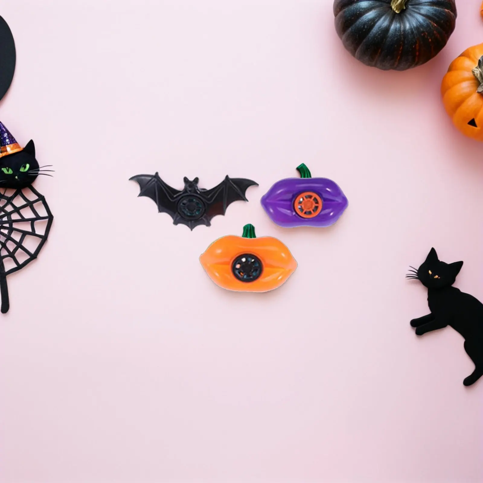 3Pcs Halloween Party Whistles Creative Bat Lip Shape Plastic Kids Whistle Fun Creative Halloween Whistles Kids Whistle Toy