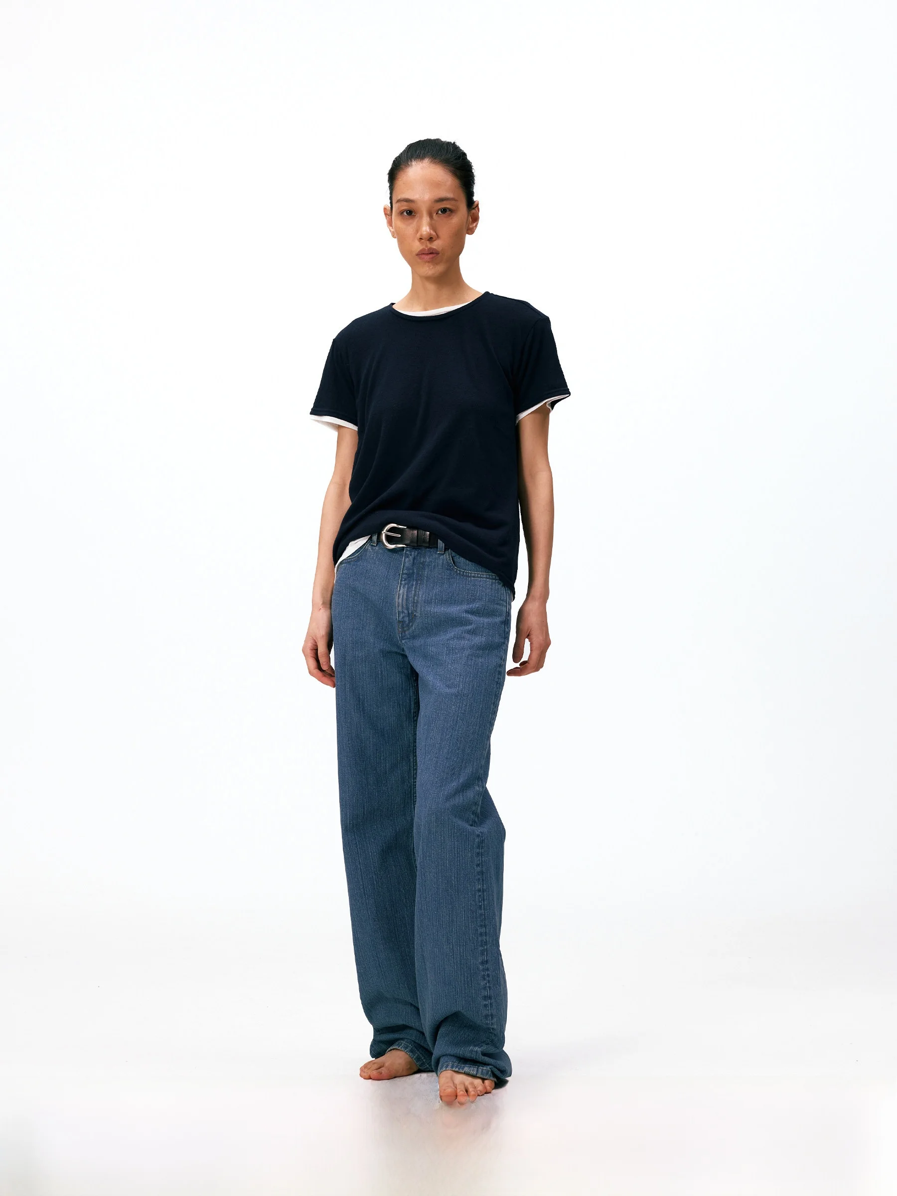 

Alright Then Women's Lightweight Breathable Cotton Jeans mid High Waist Straight Leg Washed Denim Pants Comfortable Skin-Frie...