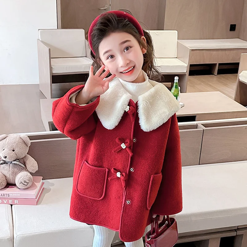 

Kawaii Casual Winter Coat Tops Fashion Children's Clothing Jacket Fuzz Amsterdam Kids Girl Clothes Overalls Jumpsuit Girls Coats