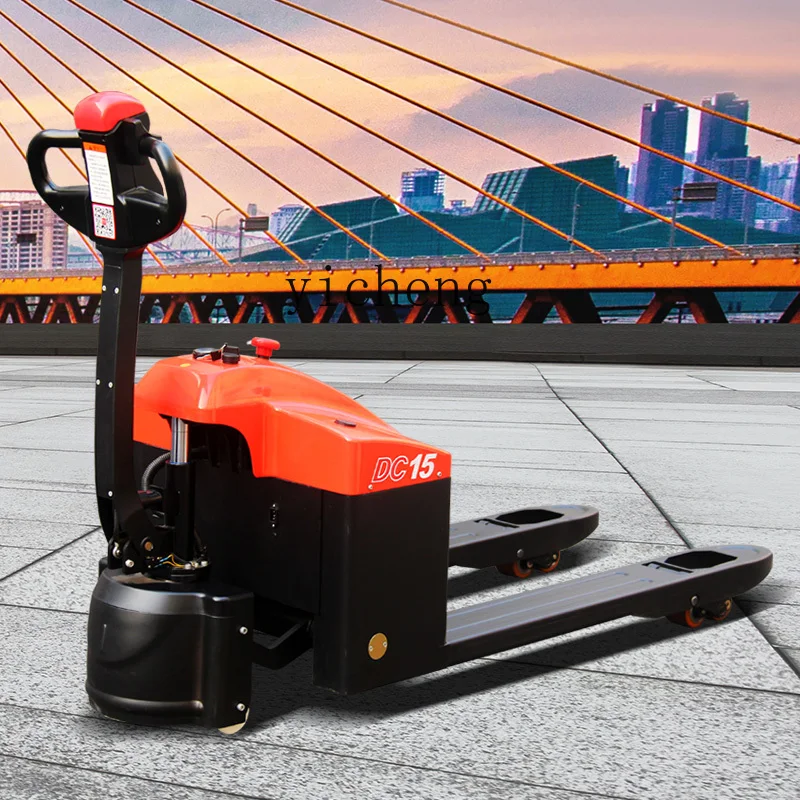 JXL6.8  electric forklift 1.5 tons 2 tons 3 tons small all-electric hydraulic handling battery raised cattle forklift