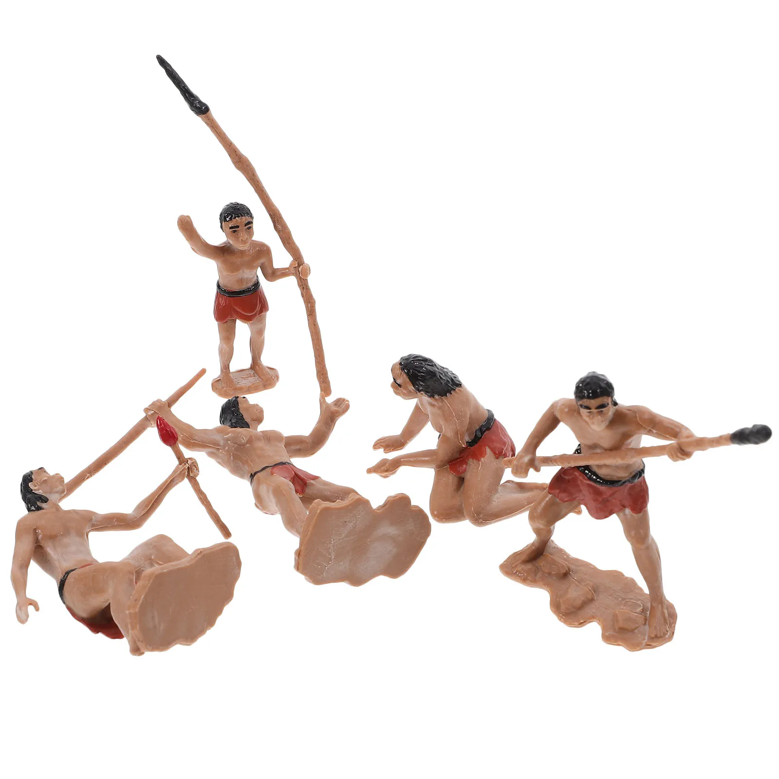 

1 set Mini Primitive Men Figurines Farm Hut Decorations Balcony Yard Garden Ornaments Micro Landscape Accessories Bonsai Craft