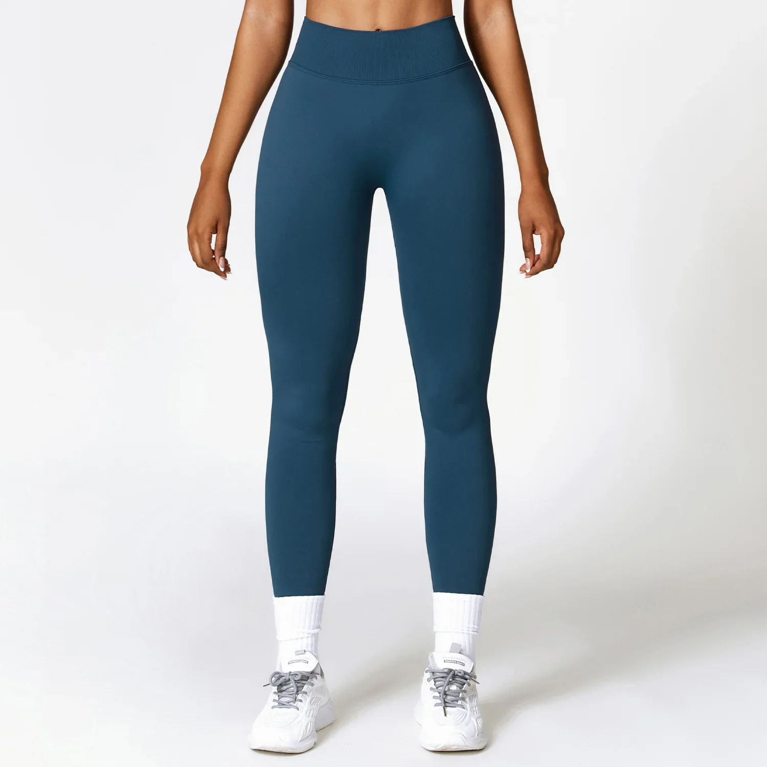 Mallas deportivas con espalda en V para mujer, pantalones atléticos para Fitness, gimnasio, Yoga, mallas con Control de Scrunch, mallas de entrenamiento para ejercicio y correr