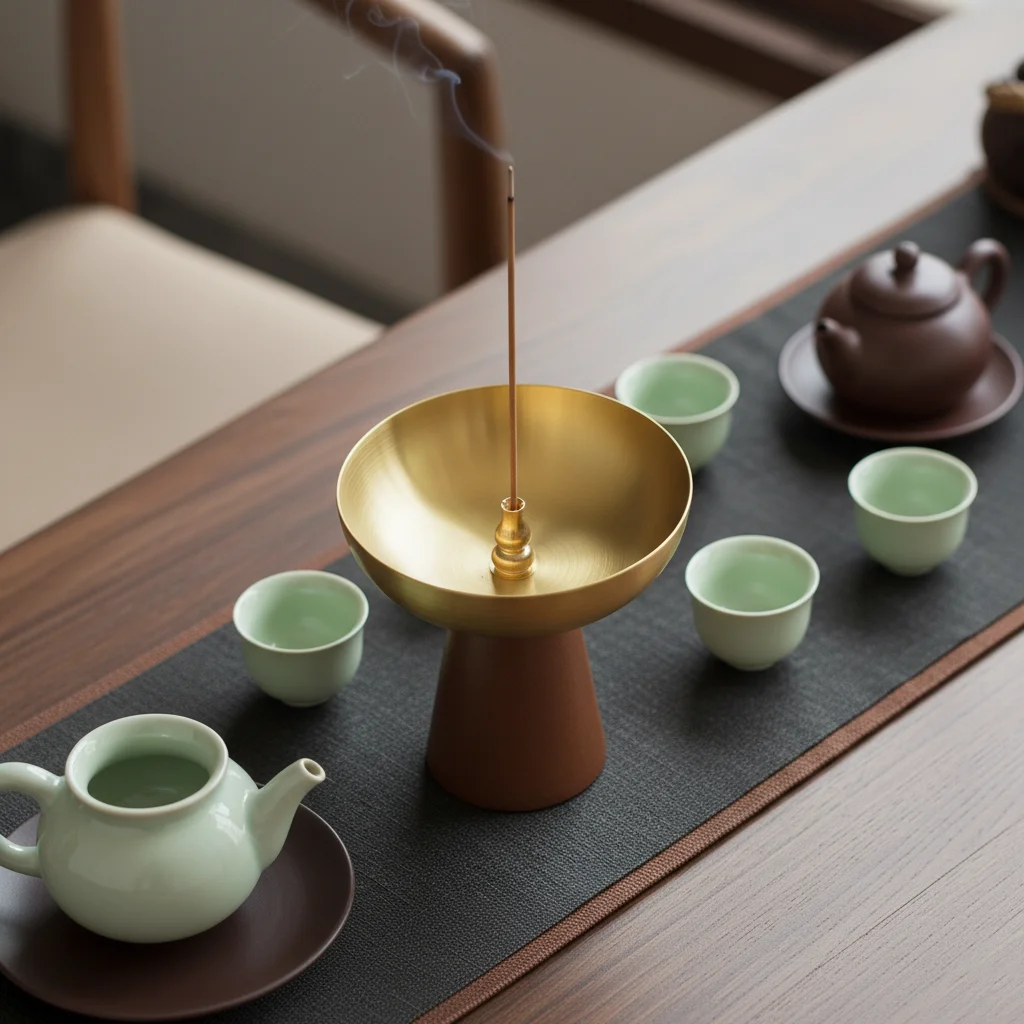 Räuchergefäß aus Edelstahl, Kürbis-Räucherstäbchenhalter aus Messing mit Aschefänger für Yoga, Spa, Meditation, Heimdekoration